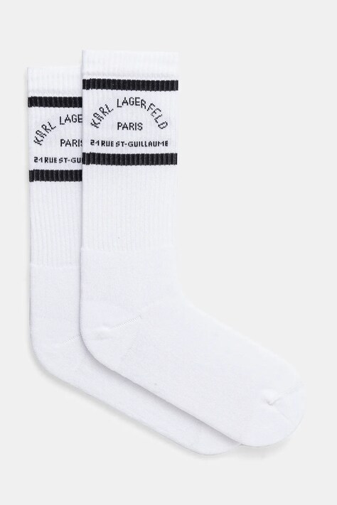 Karl Lagerfeld sosete barbati, culoarea alb, 551101.805517