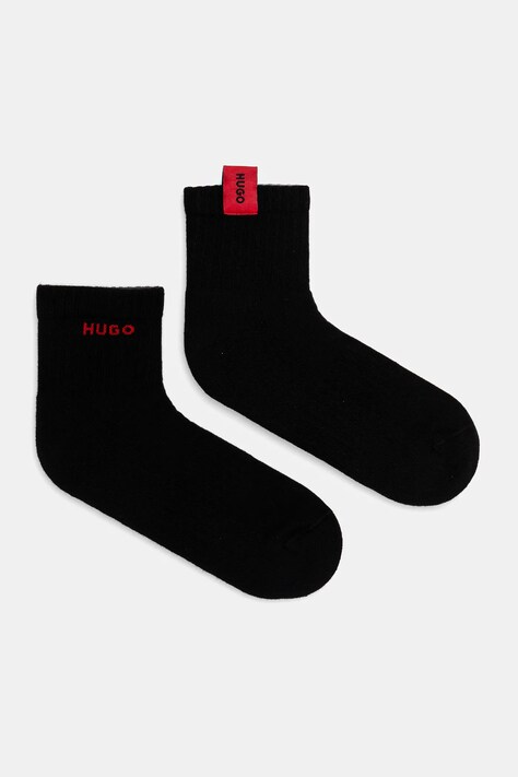 Памучни чорапи HUGO (2 чифта) в черно 50531469