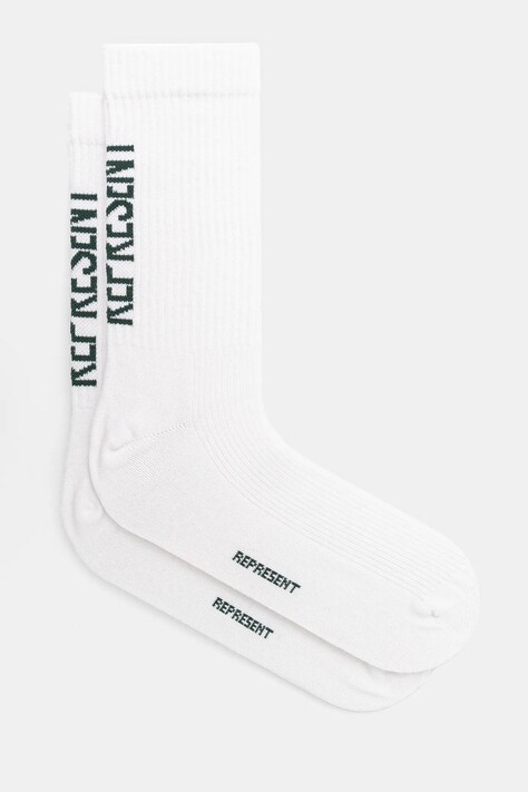 Represent socks Logo Socks 2 Pack 2-pack men's white color MLM8865.39