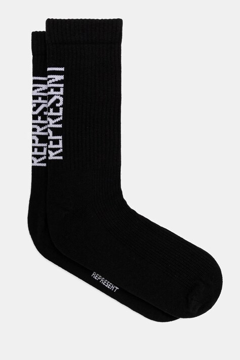 Ponožky Represent Logo Socks pánské, černá barva, MLM8871.01