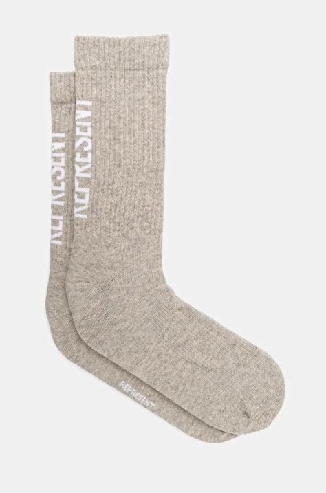 Represent socks Logo Socks men's gray color MLM8871.50