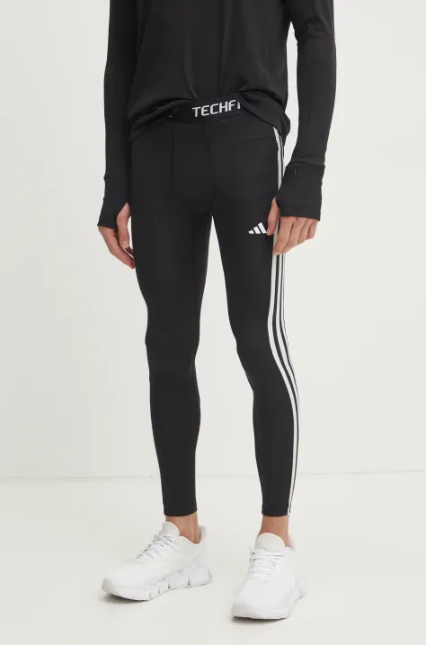 adidas Performance leggins de antrenament Techfit culoarea negru, cu imprimeu, IN5587