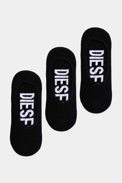 Ponožky Diesel SKM-HIDEPAT-THREEPACK SOCKS 3-pack pánské, černá barva, A17884.0IQAS
