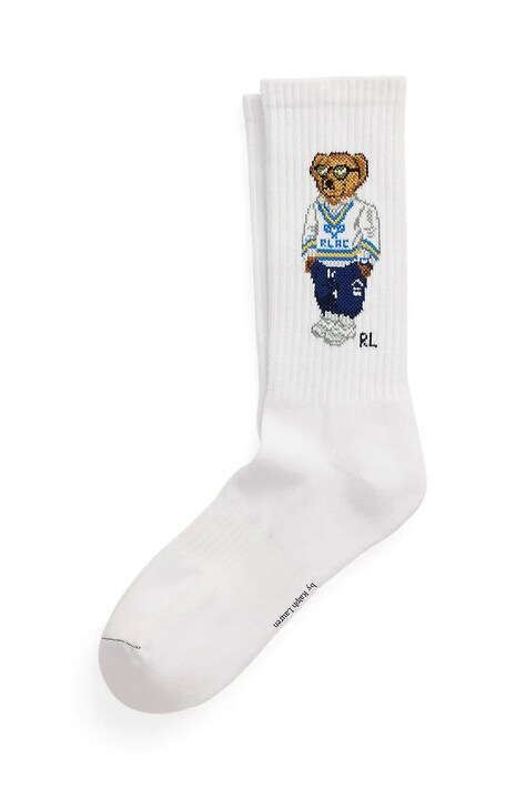 Polo Ralph Lauren sosete barbati, culoarea alb, 449973027