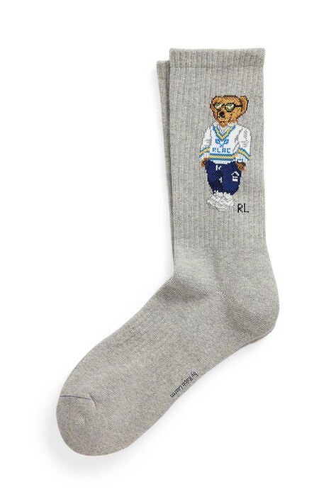 Polo Ralph Lauren sosete barbati, culoarea gri, 449973027