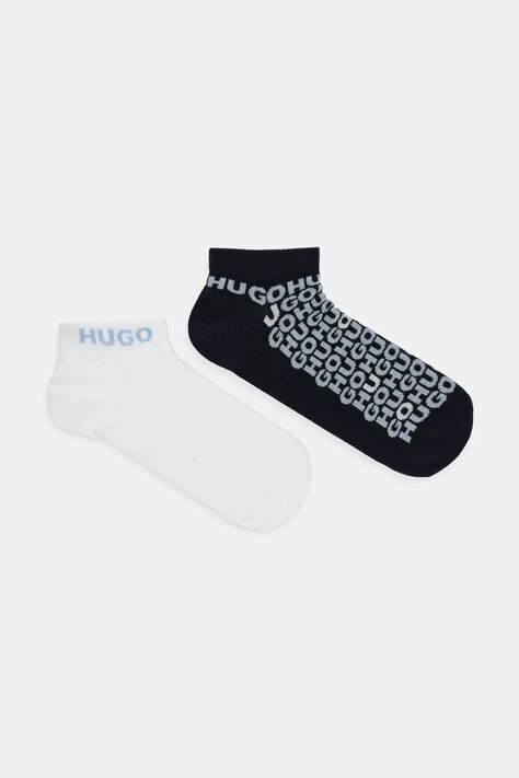 Ponožky HUGO 2-pack pánské, tmavomodrá barva, 50520998