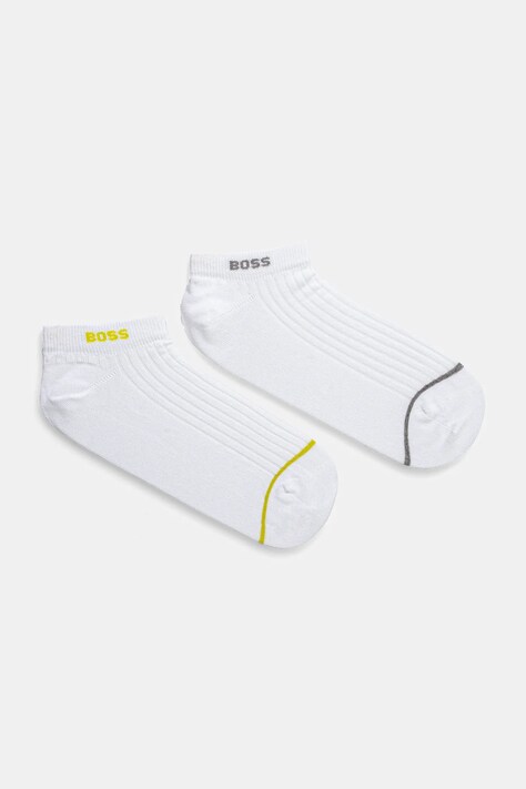 Ponožky BOSS 2-pack pánské, bílá barva, 50537517