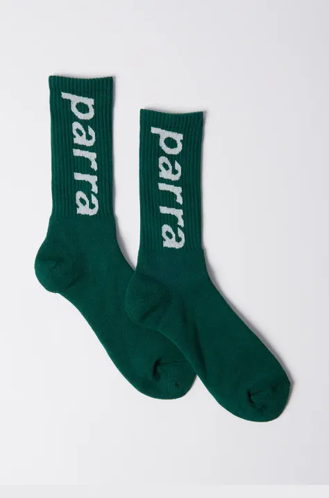 by Parra socks Lower case men's green color 53150