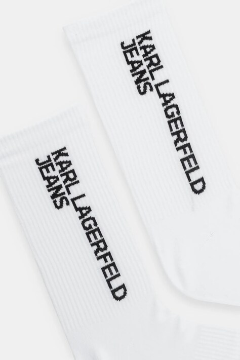 Шкарпетки Karl Lagerfeld Jeans 2-pack — SS25-LGM02R, білий — фото 2