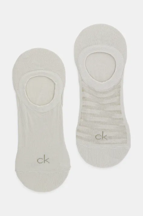 Ponožky Calvin Klein 2-pack pánské, béžová barva, 701231367