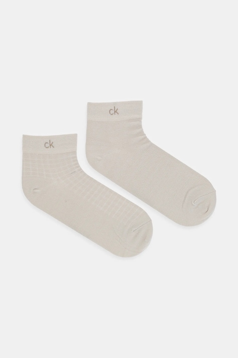 Κάλτσες Calvin Klein 2-pack χρώμα: μπεζ, 701231369