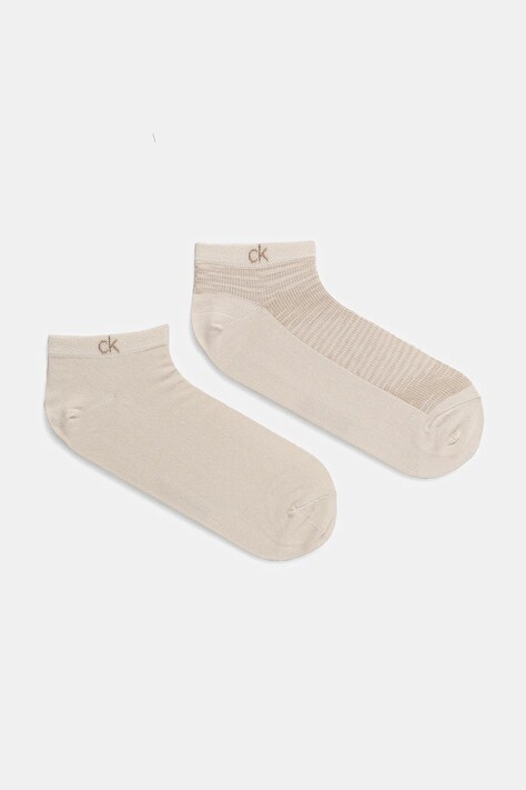 Calvin Klein skarpetki 2-pack męskie kolor beżowy 701232663