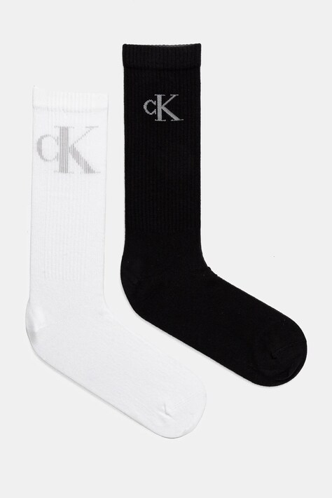Calvin Klein Jeans sosete 2-pack barbati, culoarea alb, 701231387