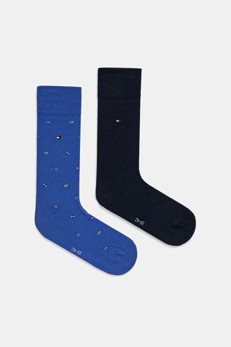 Ponožky Tommy Hilfiger 2-pack pánské, fialová barva, 701232597
