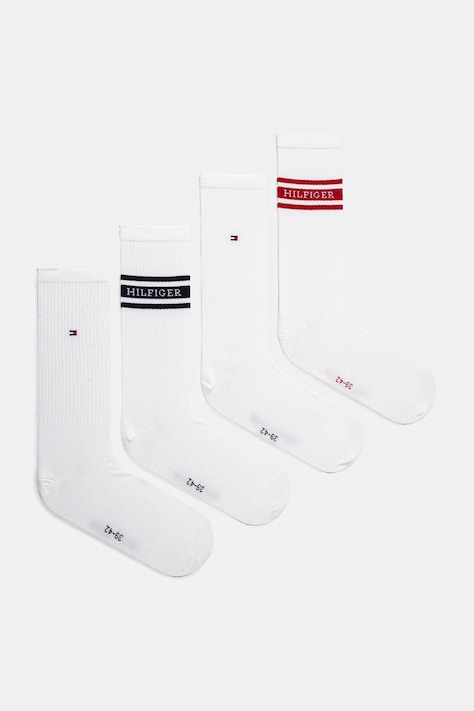 Κάλτσες Tommy Hilfiger 4-pack χρώμα: άσπρο, 701232606