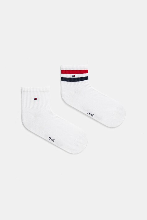 Tommy Hilfiger sosete 2-pack barbati, culoarea alb, 701232937