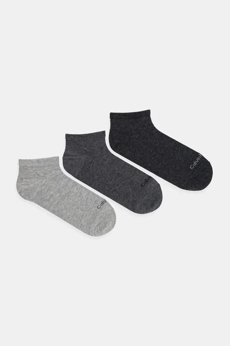 Ponožky Calvin Klein 3-pak šedá farba, 701233831