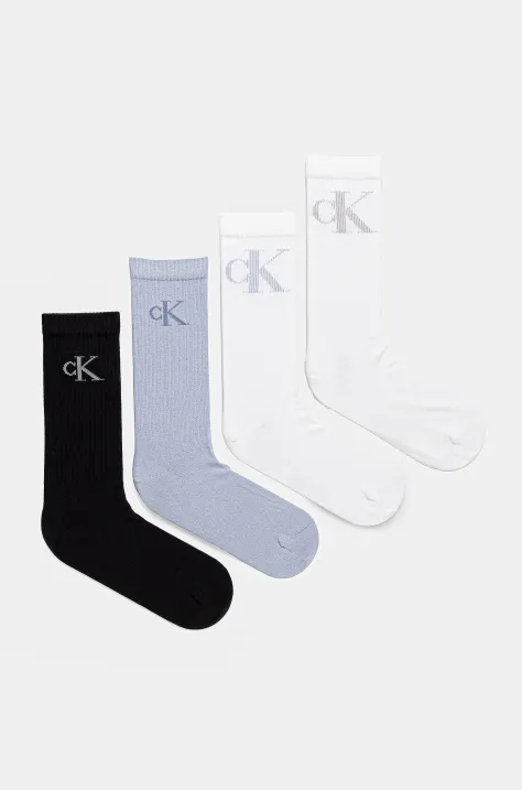 Шкарпетки Calvin Klein Jeans 4-pack чоловічі колір білий 701235865