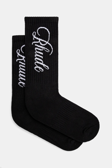 Чорапи RHUDE Vertical Script в черно RHPS25SO07117