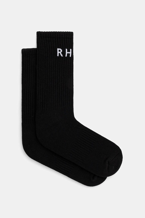 Чорапи RHUDE Classic Logo мъжки в черно RHSS25SO08227