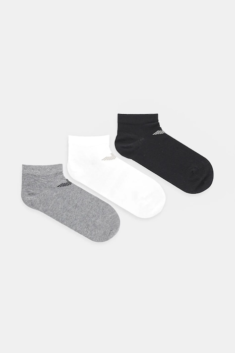 Ponožky Emporio Armani Underwear 3-pak pánske, čierna farba, EM000550 AF12271