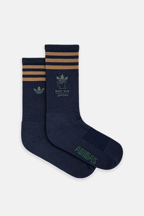 Ponožky adidas Originals x Brain Dead Sock pánské, tmavomodrá barva, JN2408