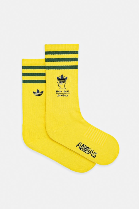 Čarape adidas Originals x Brain Dead Sock za muškarce, boja: žuta, JN7154