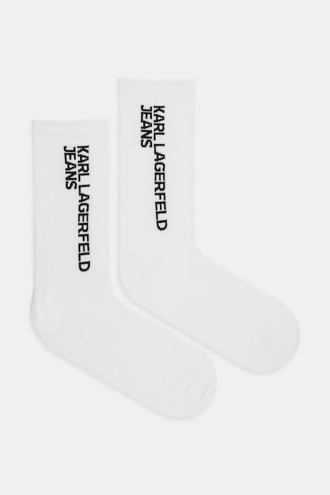 Ponožky Karl Lagerfeld Jeans 2-pak biela farba, A1W47053