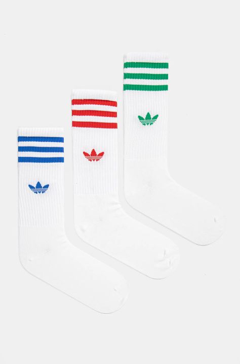 Шкарпетки adidas Originals 3-pack колір білий JJ1984