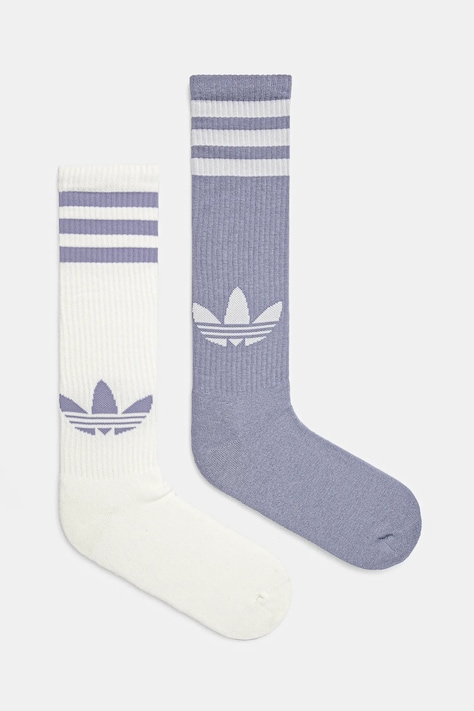 Κάλτσες adidas Originals 2-pack χρώμα: μοβ, JP2499