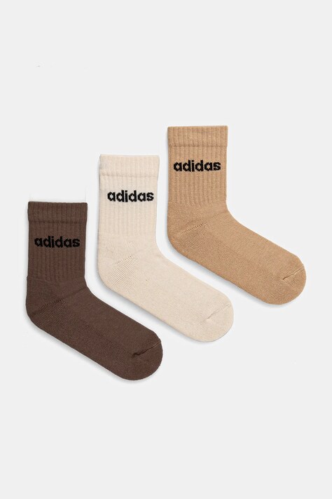 adidas sosete Essentials 3-pack culoarea bej, IZ0106