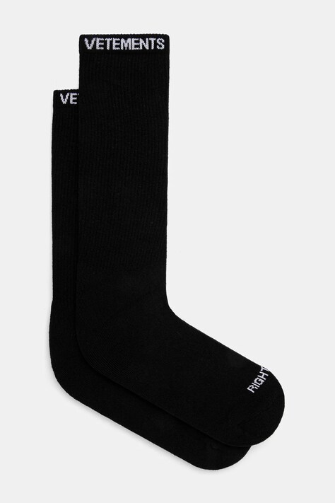 Ponožky VETEMENTS Logo černá barva, UA66SO100B