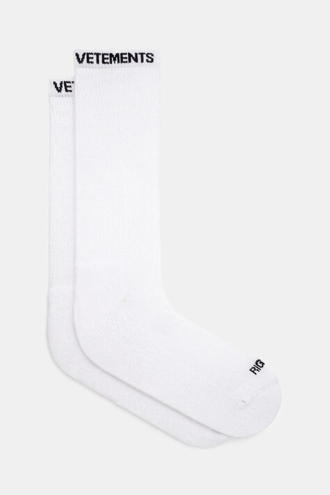 Ponožky VETEMENTS Logo biela farba, UA66SO100W