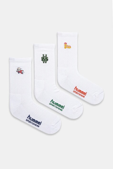 Hummel sosete 3-pack culoarea alb, 228035