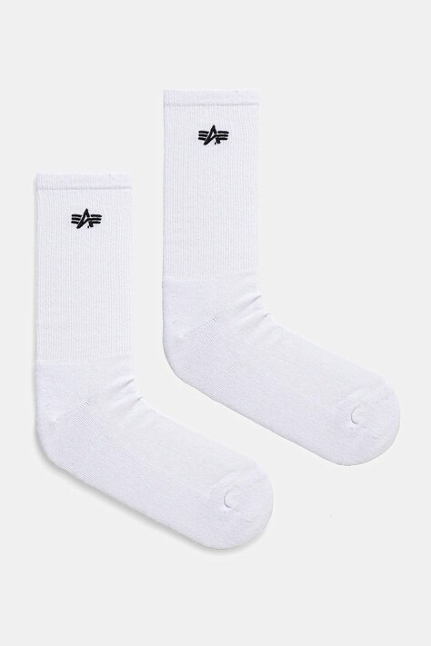 Хлопковые носки Alpha Industries Basic Socks 3 Pack 3 шт цвет белый 156986