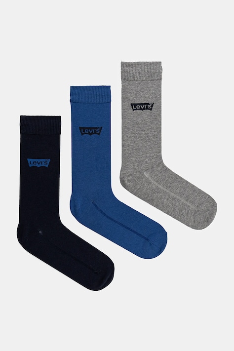 Ponožky Levi's 3-pack modrá barva, 37157-1195