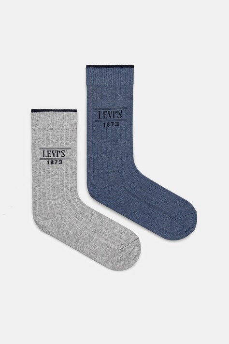 Ponožky Levi's 2-pack šedá barva, 37157-1212