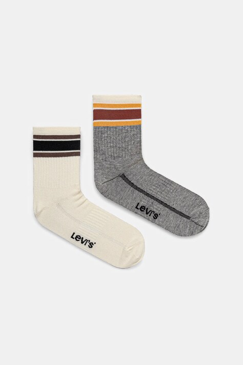 Ponožky Levi's 2-pack béžová barva, 37157-1223