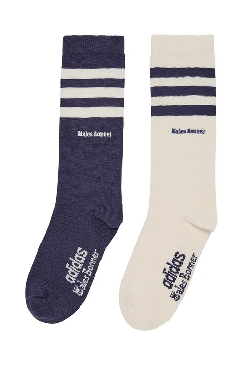 adidas Originals skarpetki x Wales Bonner 3S Sock 2-pack kolor granatowy JV8684