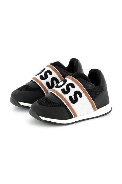 BOSS adidași pentru bebeluși culoarea negru, J52157