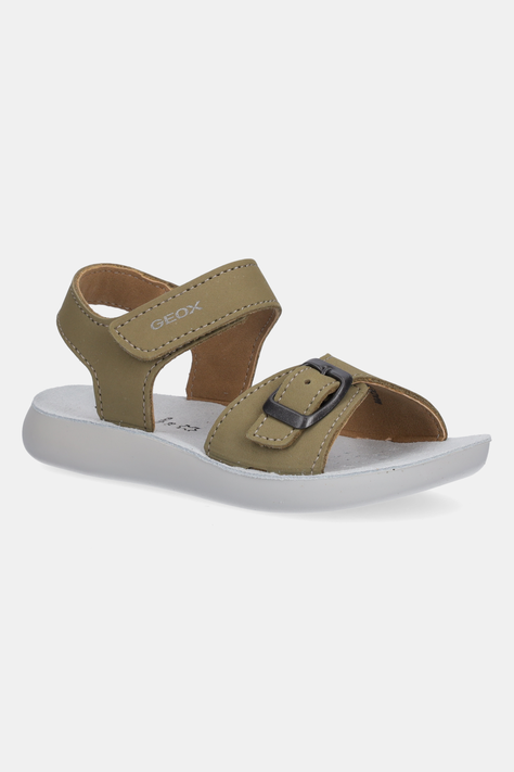 Geox sandale din năbuc pentru copii LIGHTFLOPPY culoarea verde, J45GQD.00032