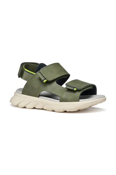 Geox sandale din piele pentru copii AIRADYUM culoarea verde, J55F1B.0009B
