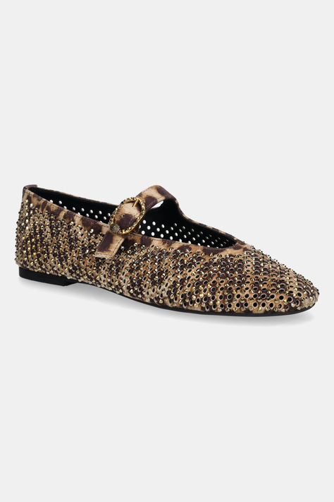 Semišové baleríny Kurt Geiger London Mayfair Ballet Flat béžová farba, 2656339289
