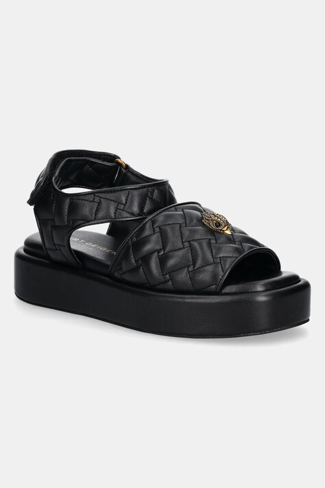 Шкіряні сандалі Kurt Geiger London Onyx Flatform жіночі колір чорний на платформі 3940600109