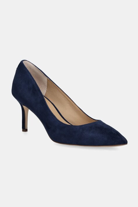 Lauren Ralph Lauren tocuri din piele intoarsa Lanette culoarea albastru marin, 802709652023