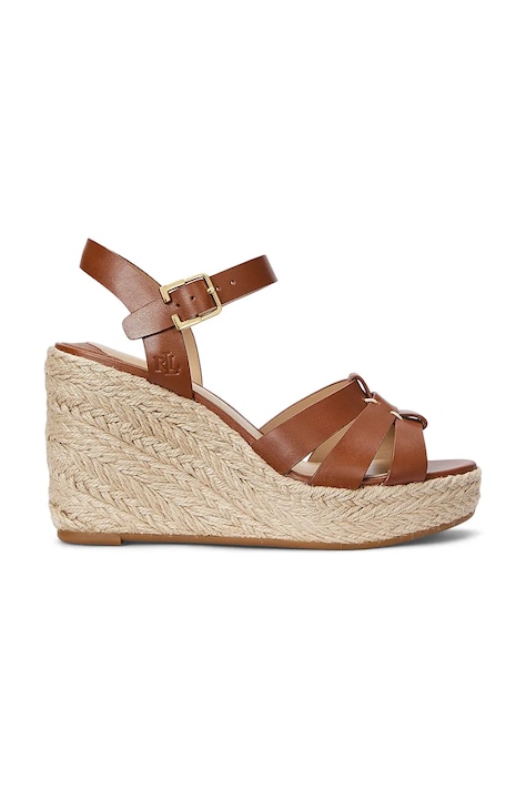 Lauren Ralph Lauren sandale de piele Soffia Espdr culoarea maro, 802953961001
