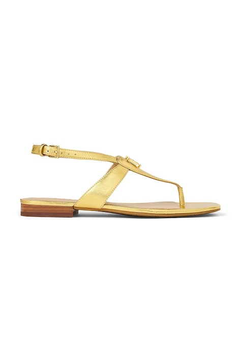 Кожени сандали Lauren Ralph Lauren Everley в златисто 802959147001