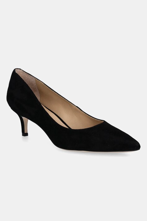 Lauren Ralph Lauren tocuri din piele intoarsa Adrienne culoarea negru, 802962174001