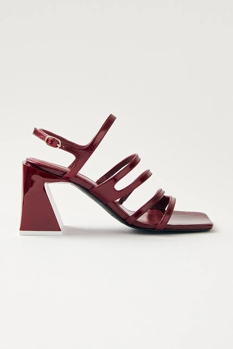 Kožené sandály Alohas Aubrey vínová barva, S100772-01