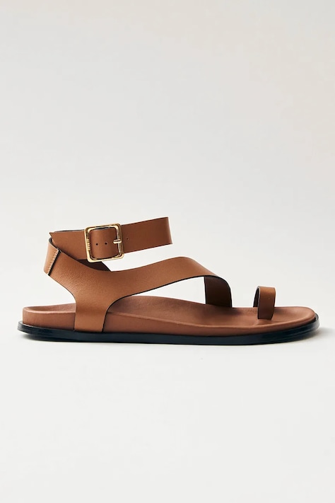 Alohas sandale de piele Myles femei, culoarea maro, S100617-04